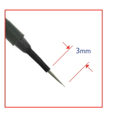 particolare punta elettrodo ago sottile 3 mm