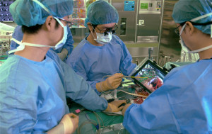 supporto tablet ipad campo sterile sala operatoria
